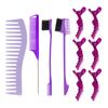 Set de Peines Platinum Fly para Peinar el Cabello, Pinza de Cocodrilo para Peinar el Cabello sin Marcas, Peine para Pompadour, Peine de Dientes Anchos