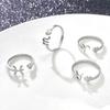 Anillo de doce constelaciones simple de hoja perenne transfronteriza, anillo de cola de amor tridimensional, anillo de apertura ajustable, fábrica de cabello liso