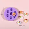 Brinquedos de Comida em Miniatura Sorvete Donut Biscoito Pata de Gato Molde DIY Feito à Mão Molde de Silicone