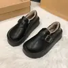 Sapatos femininos peludos para uso externo, nova coleção outono e inverno 2026, tamancos estilo Birkenstock com sola grossa, forrados com fleece para aquecimento, botas de neve, sapatos de algodão