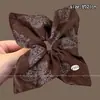 Goma para el pelo con lazo grande y diseño de flor, Nuevo estilo 2026, Suave con el cabello, Estilo casual, Diadema floral para mujer