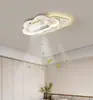 Lámpara de Sala de Estar, Lámpara de Techo, Moderna, Sencilla y Elegante, Estilo Nuevo, Gama Alta, Lámpara Creativa para Dormitorio, Lámpara Ventilador Eléctrico sin Aspas