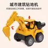 Prensa e Deslizante Infantil Veículo de Engenharia Escavadeira Grande Máquina de Perfuração Trator de Esteira Rolo Compactador Carro de Brinquedo Divertido Simulação