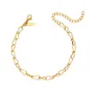Colar Exquisito Versátil Estilo Japonês com Contas em Relevo Formato O Tamanho de Lábio Círculo Duplo Abóbora Plano Curto Ferradura Contas Ouro 18K
