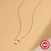 Plata de ley S925 clásica gota de agua diamante perla cadena para clavícula versátil Europa y Estados Unidos transfronterizo temperamento cálido estilo INS collar