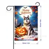 Nueva bandera de jardín de Halloween transfronteriza, bandera colgante divertida para decoración de fiesta de mascotas, bandera de jardín de 30*45 cm