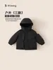 Jaqueta de inverno Bangxuan Huzhou Zhili para crianças, três provas, com capuz, parka quente para meninos, casaco para meninas