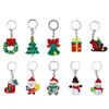 Llavero de Navidad Papá Noel Llavero de Resina Colgante Decoración de Árbol de Navidad de PVC Figura de Caja Sorpresa Mayoreo