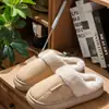 Pantuflas de Algodón Impermeables Cálidas Otoño/Invierno PU para Mujer 2026 Nuevo Estilo para el Hogar Interiores con Felpa Gruesa Antideslizantes Pantuflas de Algodón para Hombre