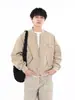 Chamarra con cierre para trabajo transfronterizo con un elegante cuello alto, chamarra tipo beisbolera para hombres y mujeres, top estilo aviador americano para primavera y otoño