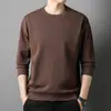 Transmisión en Vivo Popular Sudadera de Manga Larga para Hombre Moda Casual Cuello Redondo Pulóver Otoño 2025 Nuevo Top Versátil Algodón para Hombre