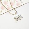 Collar colgante de cerámica fresca estilo ins japonés y coreano simple versátil elegante retro orquídea cadena clavicular cadena larga femenina