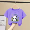 Camiseta Infantil Manga Curta Verão 2026 Novo Estilo Tops de Verão para Meninos 100% Algodão Puro Camisetas Infantis Médias e Grandes Soltas e Modernas