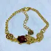 Pulsera de oro de arena de Vietnam valiente para mujer color citrino imitación jade estilo folk de oro regalo en vivo joyería de mano