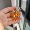 Nuevo broche geométrico de cristal de moda vintage aleación rhinestone corsage pin para abrigo ropa accesorios al por mayor