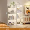 Estante pequena simples, estante de armazenamento de chão, prateleira de armazenamento de parede, estante de exibição para sala de estar/escritório, armário de armazenamento estreito ao lado da mesa