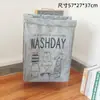 Cesto de lavandería estilo ins de aspecto elegante dormitorio plegable cesto para guardar ropa sucia bolsa de lavandería doméstica cesto cubo para juguetes