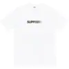 Camiseta Unisex de Manga Corta Supreme Trendy Streetwear Milán Algodón Puro Peso Pesado Clásica Suelta Versátil con Letras