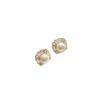 Brincos de pérolas geométricas leves e luxuosas, estilo palácio vintage, estilo japonês-coreano, feminino, moderno, com microincrustações de zircônia, brincos personalizados de luxo