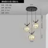 Restaurante e Hospedagem Estilo Japonês Mesa de Jantar Minimalista Nórdica Criativa Madeira Maciça Balcão de Bar Iluminado Luminária Pendente de Tecido de Cabeceira Pleated