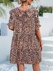 Europa y Estados Unidos transfronterizo 2023 primavera y verano nuevo estación independiente de eBay Amazon explosiones vestido retro con estampado de leopardo