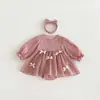 Novedad de Otoño 2026: Elegante Vestido Pomposo para Bebé Niña, Mameluco de Bebé de un Año con Lazo, Conjunto de Princesa para Primer Mes