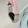 Correa de Cuero con Cuentas de Colores Adecuada para Xiaomi Mi Band Generación 11/10, Generación 9/8