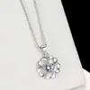 Joias de Prata Esterlina S925 Nicho Versátil Moda Pingente de Rosa Simples Elegante Feminino Colar de Diamante Único Corrente da Clavícula