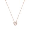 Colar Coração a Coração Inteligente Prata de Lei Feminino Pingente Coração Combina com Tudo Nicho Estilo Coreano Coração Pulsante com Diamantes Corrente Clavicular