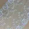 Nuevo encaje bordado poliéster código de barras tela cortina accesorios de decoración bordado soluble en agua encaje de malla de seda de leche