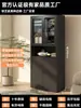 Estantería de Hierro Forjado con Puertas de Cristal Vitrina de Acero Gabinete de Almacenamiento de Piso para Sala de Estar en Casa Estantería a Prueba de Polvo Archivador