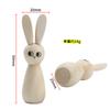 Conejo de pascua diy color tronco impresión ojos conejo clavo de madera muñeca mano pintada por niños conejo de madera figura pequeña de madera