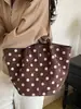 Bolsa de bolinhas feminina 2026 nova de verão de alta qualidade retrô camurça bolsa de ombro única grande capacidade bolsa tote para o dia a dia