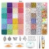 Cuentas de vidrio tipo arroz de 3 mm 8/0 material para manualidades DIY pulsera collar anillo herramientas para hacer joyería juguetes para padres e hijos