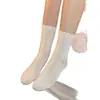 Calcetines Blancos Cómodos Caídos para Primavera y Verano, Calcetines Delgados y Transpirables Estilo Ballet, Calcetines de Verano Estilo Coreano Juveniles de Media Pantorrilla