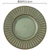 Verde claro Série Kiln Estilo Japonês Vintage Mesa Louça Tigela de Jantar Colher Prato terno Louça de Cerâmica Simples