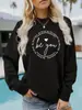 Moletom de Tamanho Europeu com Gola Redonda para Mulheres Outono e Inverno Exportação Seja Você Estampa de Letras Moletom Casual Solto