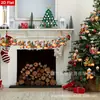 24 Piezas Navidad Árbol de Navidad Plano 2D Tazas de Ambiente Hombre de Jengibre Bastón Decoración del Hogar Adornos Colgantes