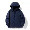 M-5XL Jaqueta Corta-Vento de Camada Única para Outono e Inverno, com Capuz, Casual, Esportiva