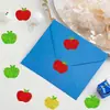 500 Pegatinas/Rollo Pegatinas Láser de Manzana Graffiti 1 pulgada Forma Especial Tricolor Creativas para Empaque de Regalo Pegatinas Selladoras para Repostería