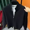 Cárdigan Suéter de Cuello Medio Alto con Cremallera Chaqueta Otoño e Invierno Estilo Coreano Holgado Casual Suéter de Punto Estilo Masculino