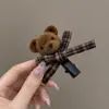 2026 Novo Grampo de Cabelo Versátil Outono Inverno para Mulheres Marrom Ursinho Clip Bico de Pato Acessórios de Cabelo Exquisite Retro BB Clip Acessórios de Cabelo Presilha