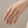 Anillo de Malla de Moda Nuevo de Nicho de Fabricante de Dongguan, Anillos Tejidos para Pareja, Anillo Personalizado de Acero Inoxidable Estilo Punk para Mujer
