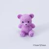 Nuevos Mini Adornos de Animales Caricatura Estéreo Color Sólido Oso Accesorios DIY Venta al por Mayor Estéreo Color Sólido Oso Sentado Accesorios