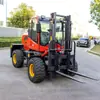 Exportado al Sudeste Asiático: Carretilla Elevadora Todoterreno de Tracción en las Cuatro Ruedas, Apilador Hidráulico de Elevación para Ingeniería, Carretilla Elevadora Ht35 con Dirección Delantera, Alimentada por Combustible