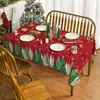 Navidad Hogar Sala de Estar Mesa de Comedor Atmósfera Decoración Mantel Impreso Muñeco de Nieve Árbol de Navidad Mantel Largo Venta al por Mayor
