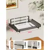 Estante para router sin taladrar agujeros, estante de almacenamiento para pared para sala de estar, caja de almacenamiento wifi, soporte de pared para decodificador de TV