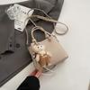 Bolso de Cubo Textil de Mano Moda 2025 Primavera Nuevo Moderno Simple Casual Combinable Bolso de Hombro Nicho Bandolera