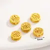 Novo Estilo Chinês Banhado a Cobre Ouro Real Contas de Gota de Óleo Espaçador Pingente Geométrico Dourado Antigo Pulseira Charme Acessórios de Joias DIY