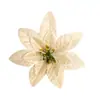 Nuevo Producto Amazon Flor Navideña de Doble Capa de 14 cm Decoración Navideña Corona DIY Árbol de Navidad Adorno para el Hogar de Tela